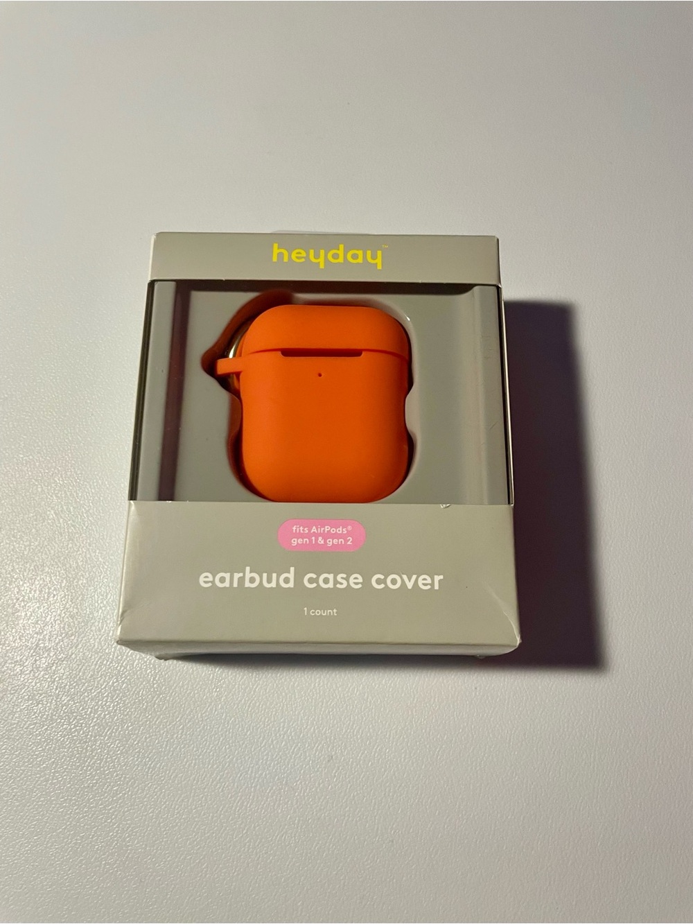 Heyday Silicone AirPods Gen 1 & Gen 2 Case Cover Poppy Orange Nibs NIB